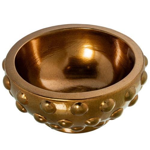 CENTRO CERÁMICA ø35CM DORADO CDO CUERO