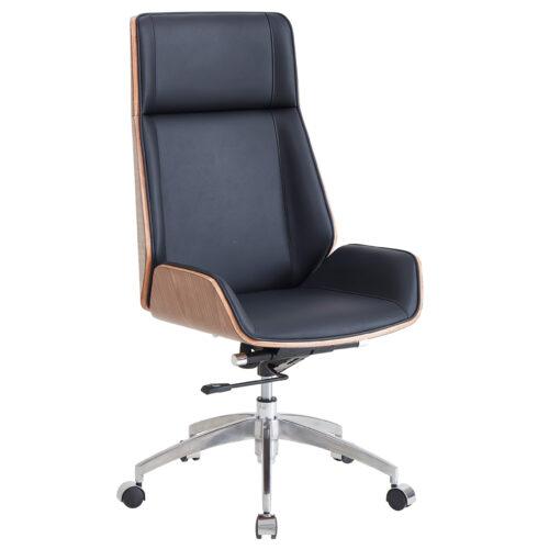 SILLON GIRATORIO ULRICH SIMIL PIEL NEGRO