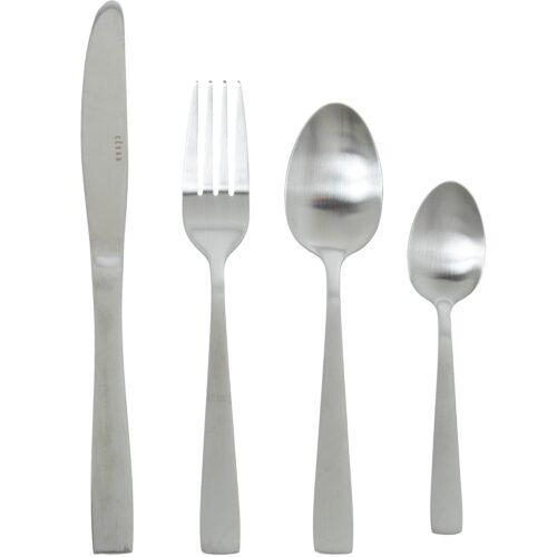 SET 24 CUBIERTOS ACERO INOXIDABLE PLATA BRILLO (LUCIA)
