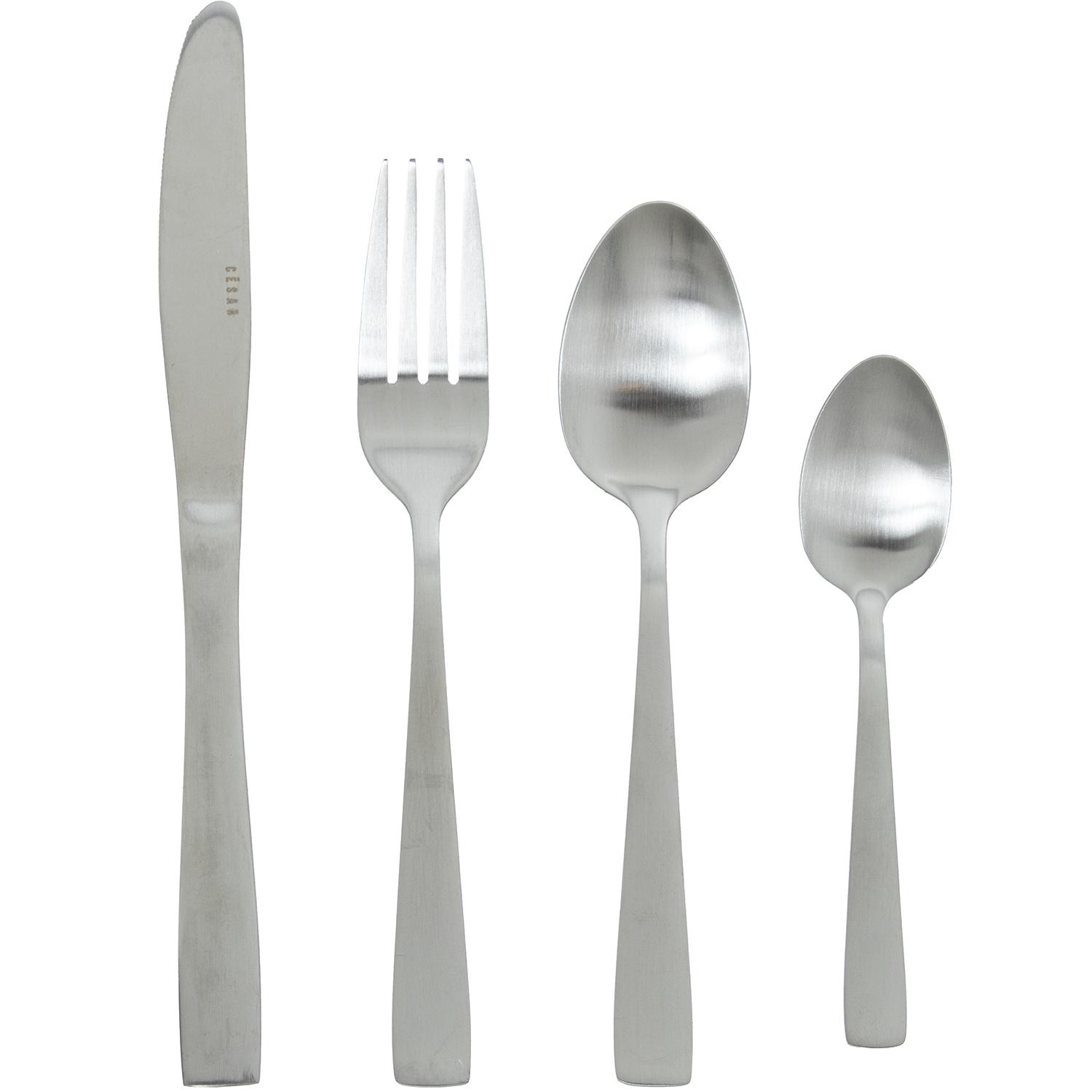 SET 24 CUBIERTOS ACERO INOXIDABLE PLATA BRILLO (LUCIA)