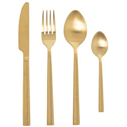 SET 24 CUBIERTOS ACERO INOXIDABLE DORADO MATE (LUCIA)