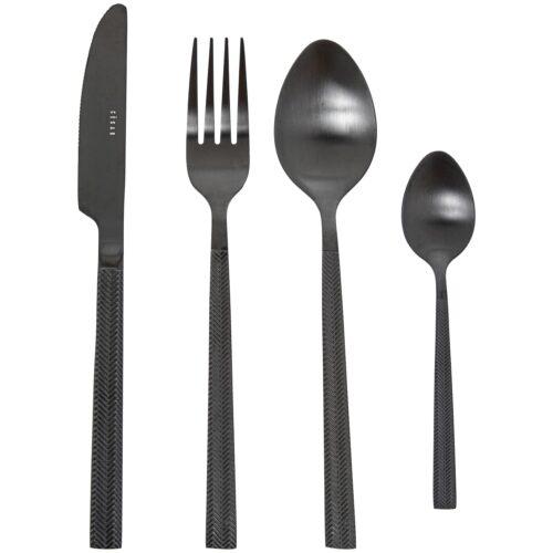 SET 24 CUBIERTOS ACERO INOXIDABLE DORADO MATE (ALBA)