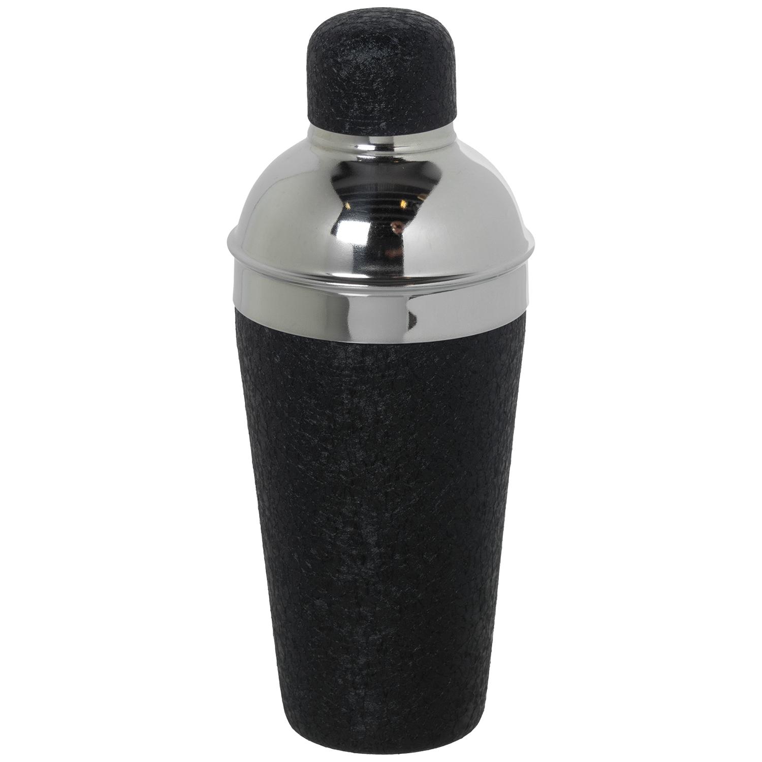 COCTELERA 550ML ACERO INOX., C CUBIERTA NEGRA
