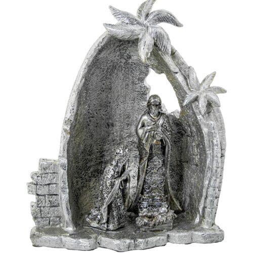 FIGURA 22219 NACIMIENTO RESINA DORADO PALMERAS