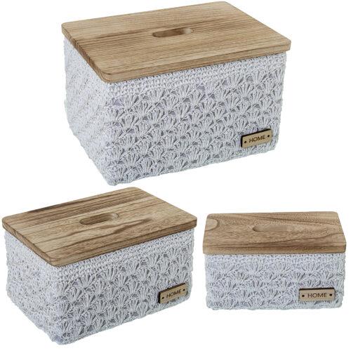 SET 3 CAJAS ALMACENAMIENTO TEL/VERDE