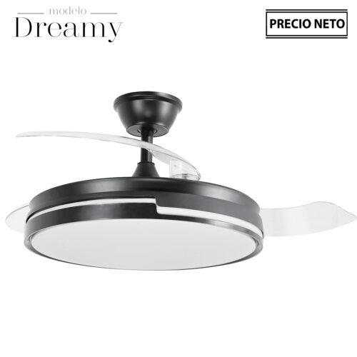 VENTILADOR TECHO C/LUZ DREAMYBLANCO 3 ASPAS RETRÁCTILES
