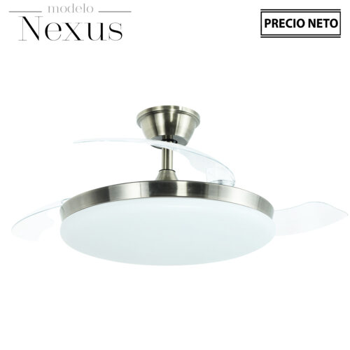VENTILADOR TECHO C/LUZ NEXUS CEGRO 3 ASPAS RETRÁCTILES