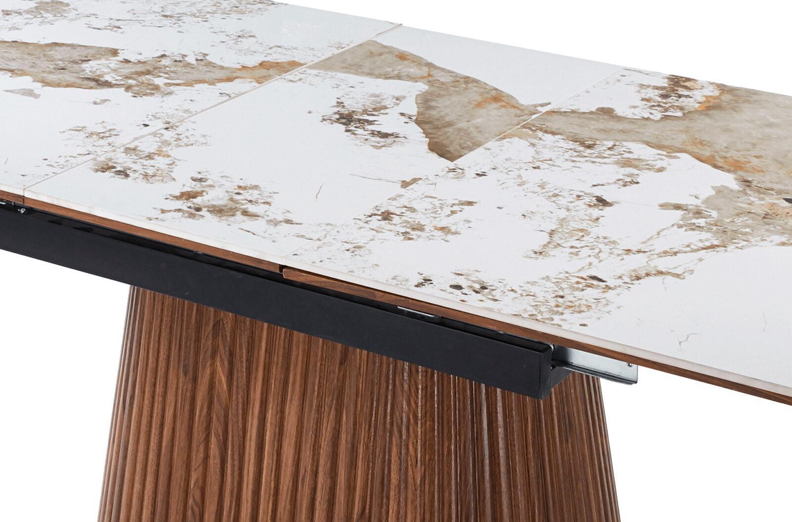 MESA DE COMEDOR ANGELINA EXTENSIBLE 160 - 200 x 90 CM NOGAL / CERAMIC - Imagen 6