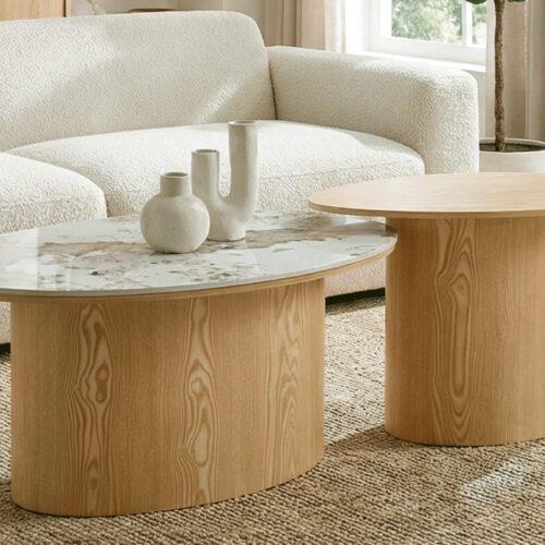 CONJUNTO MESAS CENTRO ASHLEY OAK / CERAMIC