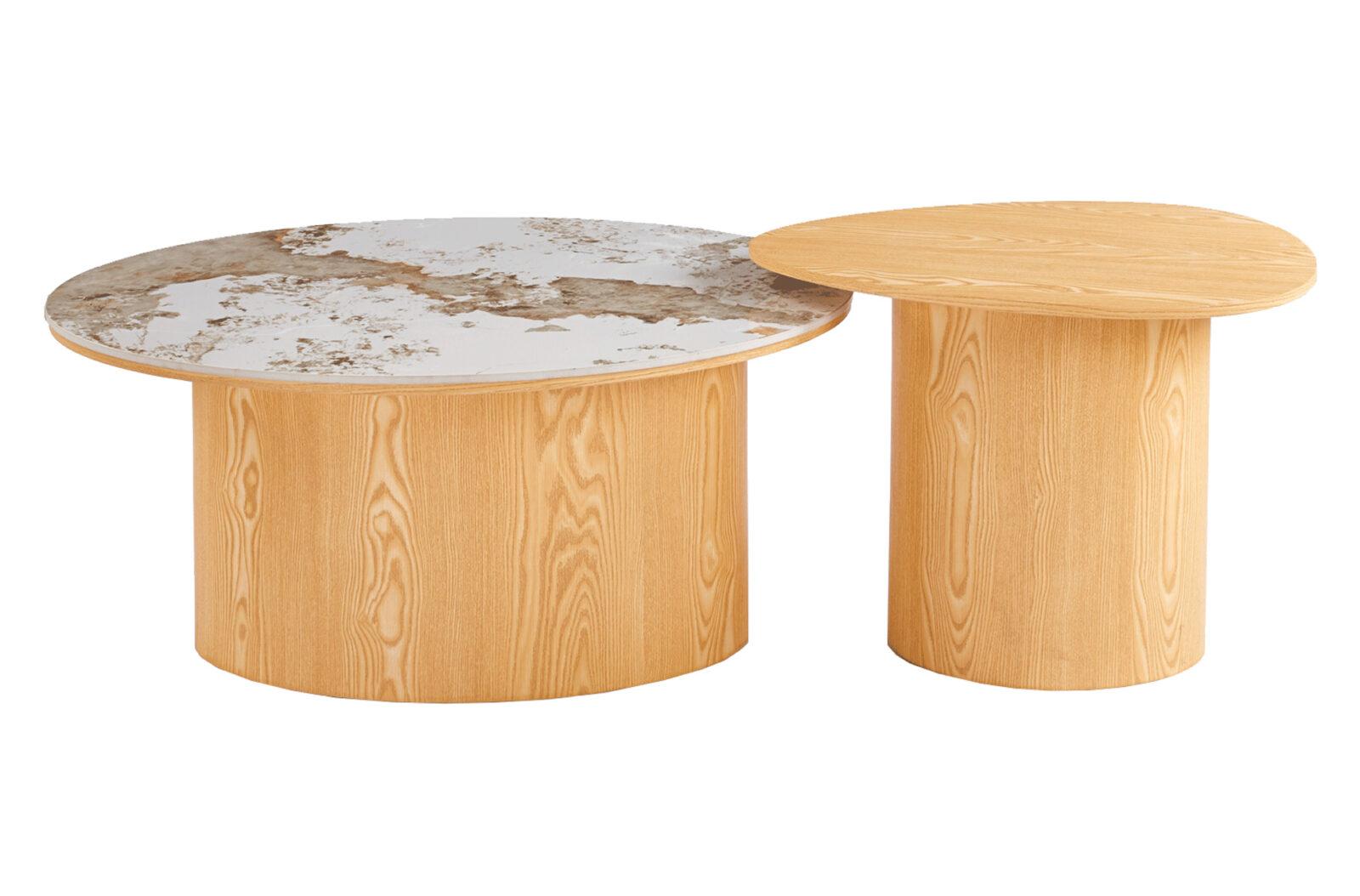 CONJUNTO MESAS CENTRO ASHLEY OAK / CERAMIC - Imagen 3