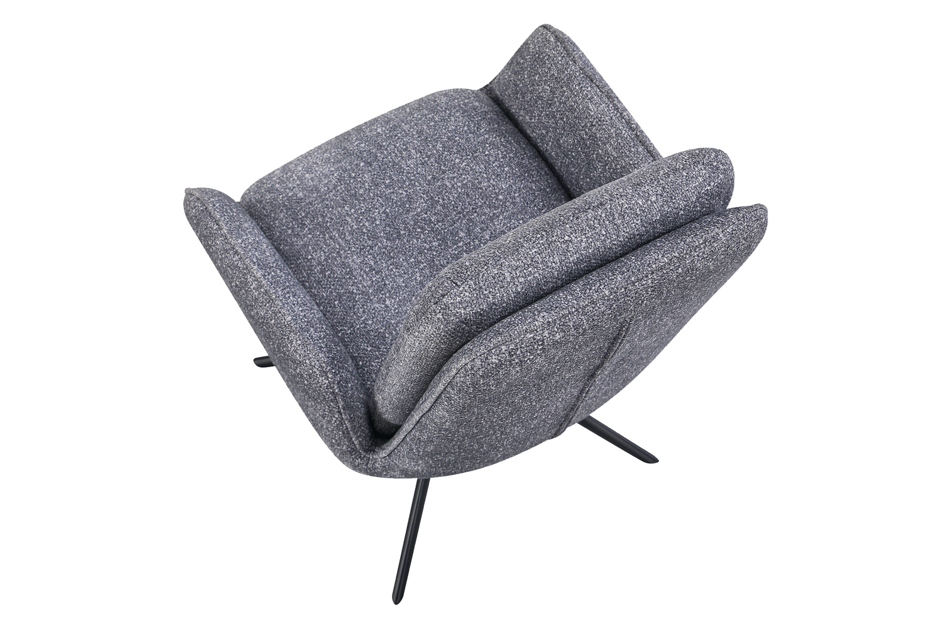 SILLA COMEDOR GIRATORIA FEEL TEJIDO LEO GRIS - Imagen 4