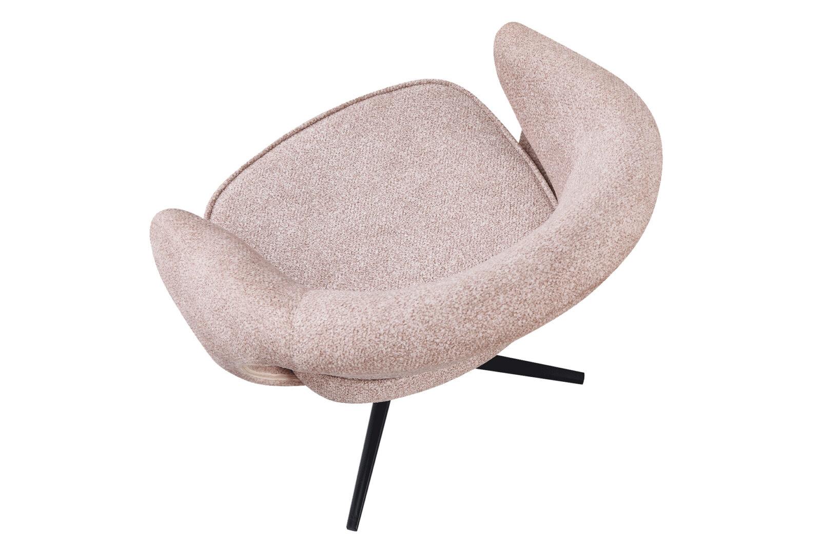SILLA DE COMEDOR GIRATORIA STUTTGART TEJIDO LEO BEIGE - Imagen 4