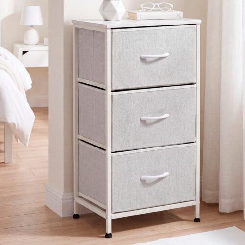 ORGANIZADOR METALICO 3 CUBOS 40 x 30 CM BLANCO.
