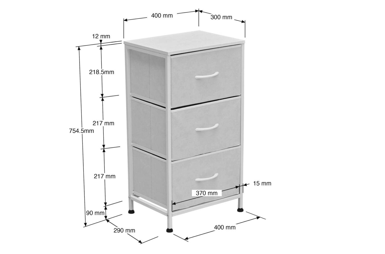 ORGANIZADOR METALICO 3 CUBOS 40 x 30 CM BLANCO. - Imagen 5
