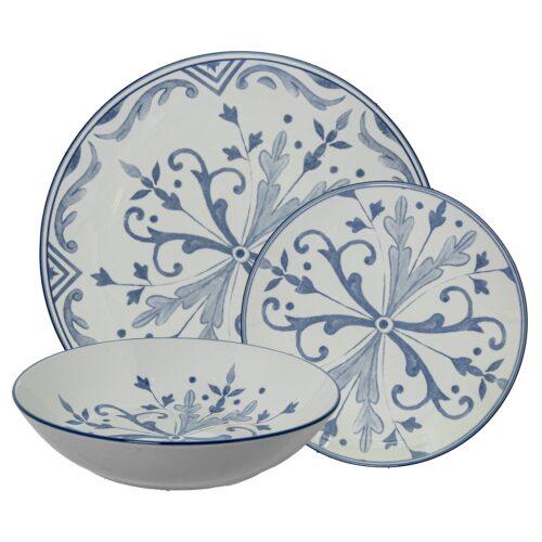 VAJILLA 18 PZS PORCELANA BLANC