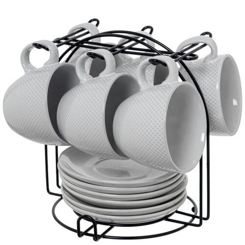 SET 6 TAZAS TÉ C/PLATO CERÁMIC
