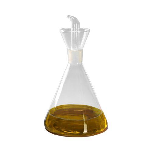 ACEITERA CRISTAL CÓNICA 1LATO CERÁMICA-TAZA:ø9X5,5CM