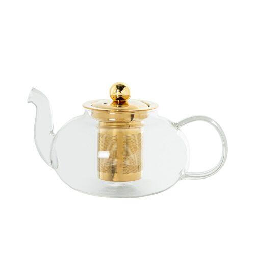 TETERA CRISTAL BOROSILICATO C/FILTRO ACERO 400ML