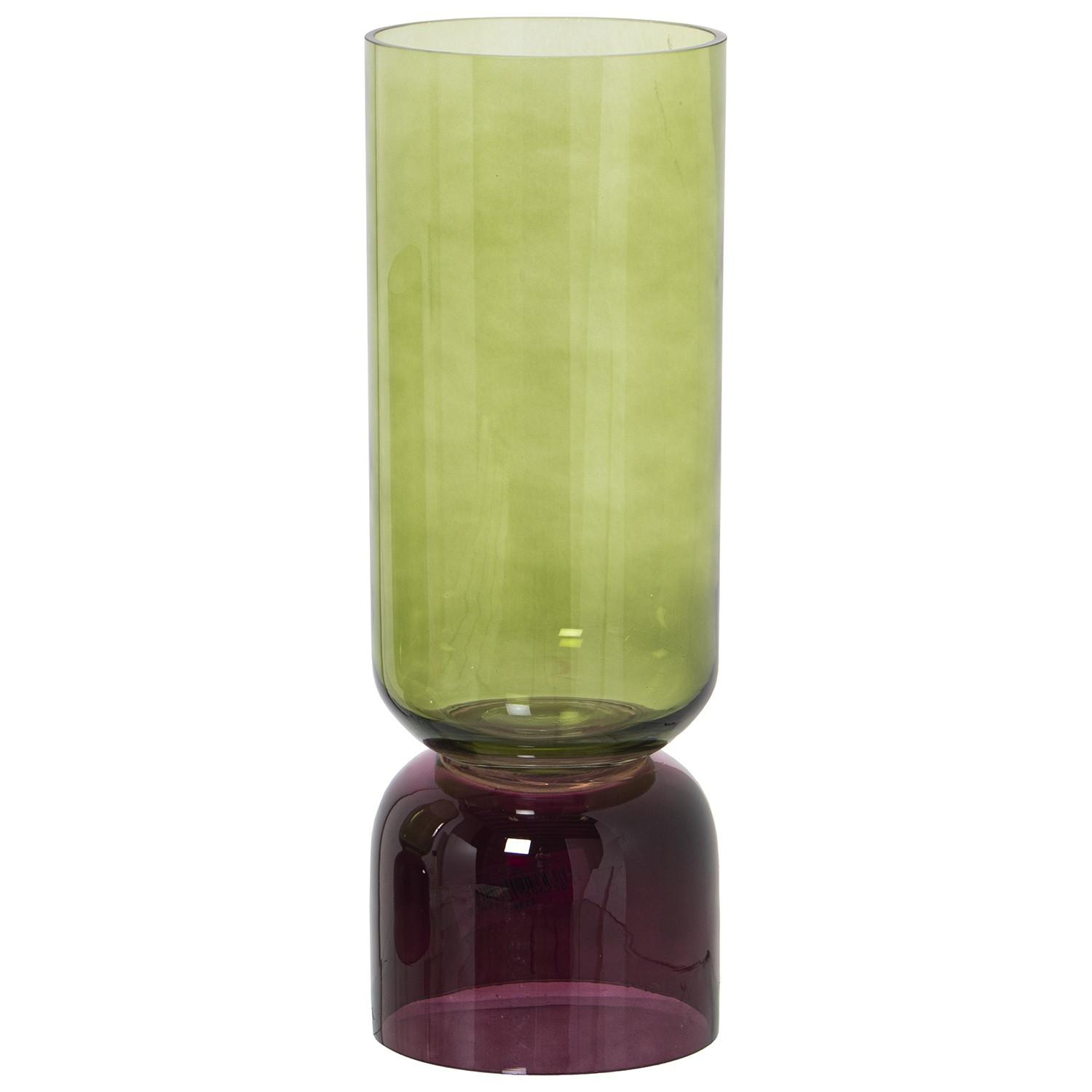 JARRÓN CRISTAL VERDE/VIOLETA