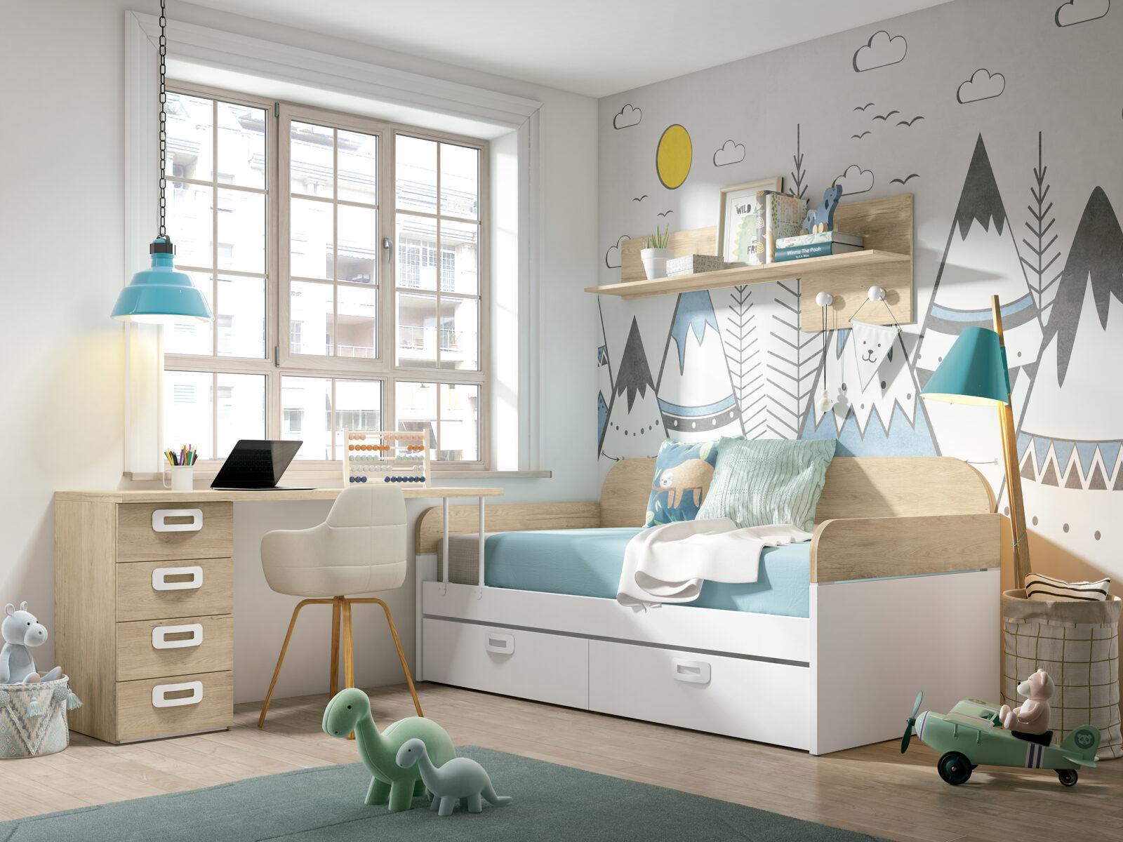 CAMA NIDO CON RESPALDOS Y BRAZOS