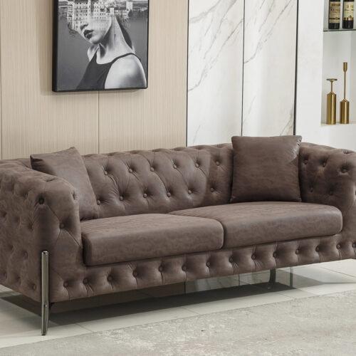 SOFA CHESTER CINDY 3 PLAZAS CHOCOLATE VINTAGE