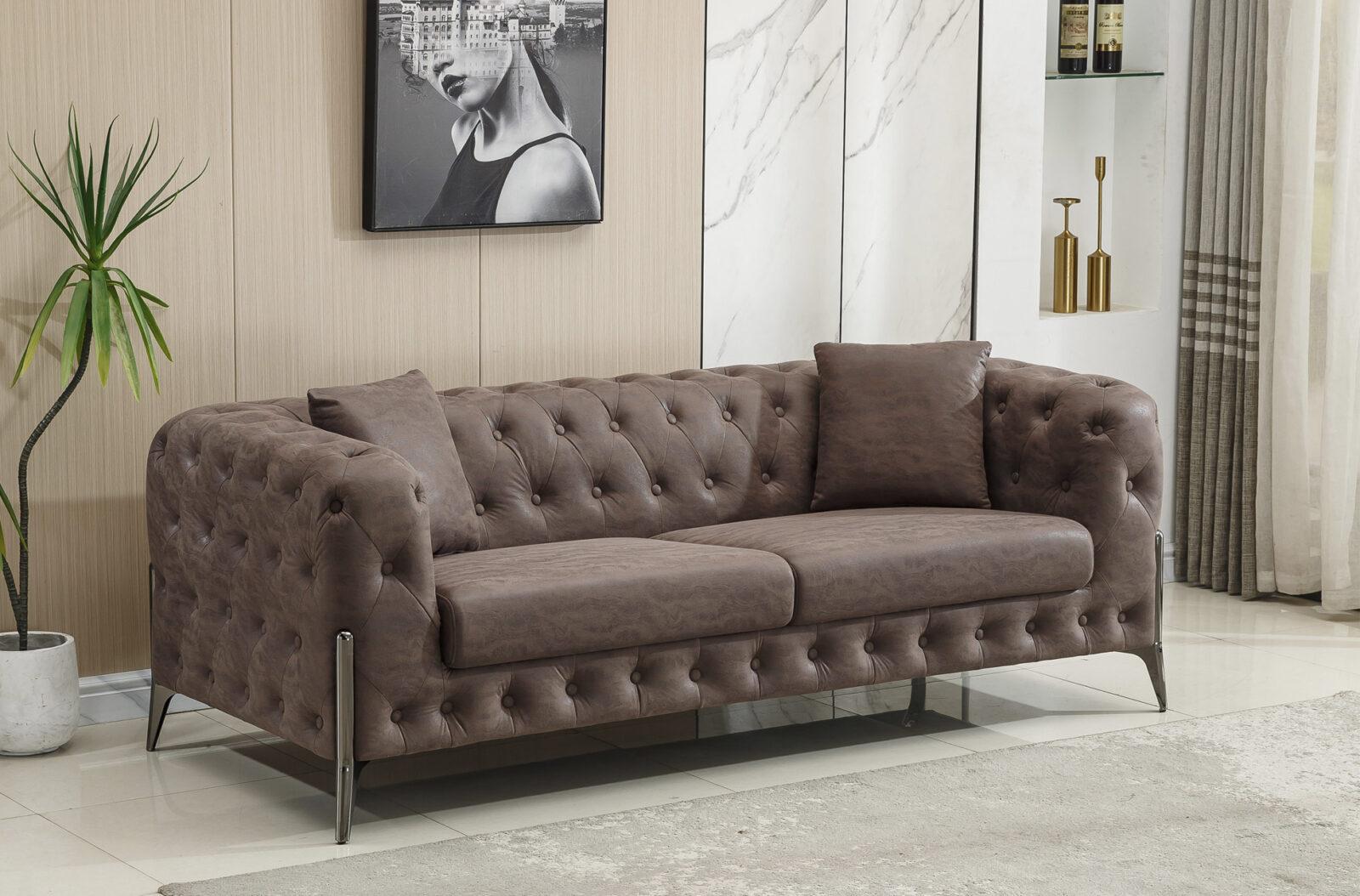 SOFA CHESTER CINDY 3 PLAZAS CHOCOLATE VINTAGE