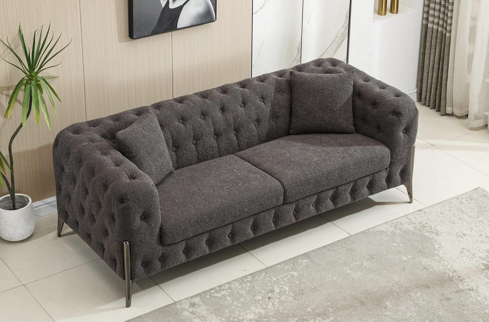 SOFA CHESTER CINDY 3 PLAZAS LINEN CENTENO - Imagen 3