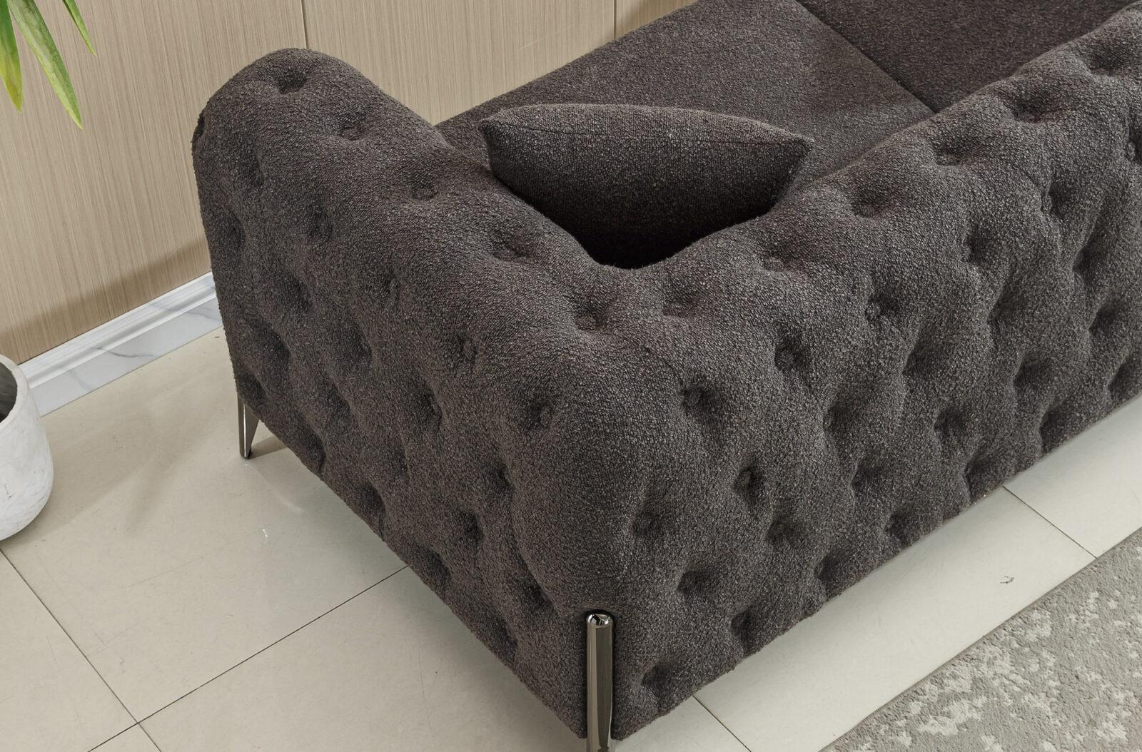 SOFA CHESTER CINDY 3 PLAZAS LINEN CENTENO - Imagen 4