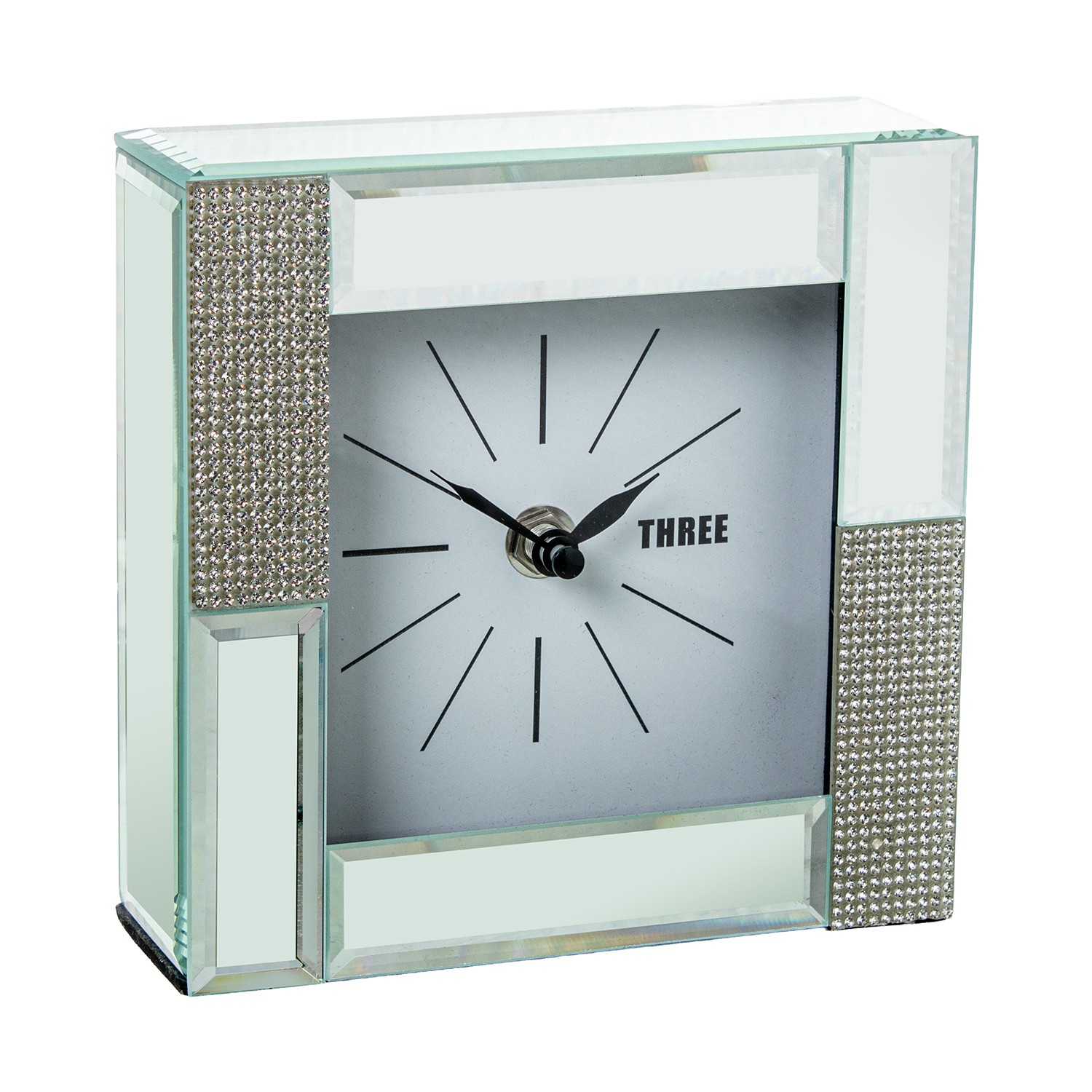 RELOJ CRISTAL ESPEJO SOBREMESA