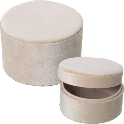 SET 2 CAJAS JOYERO TERCIOPELOCZUL