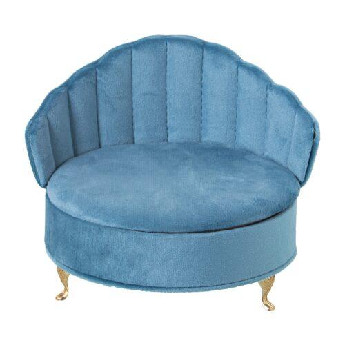 SILLÓN JOYERO TERCIOPELO AZUL