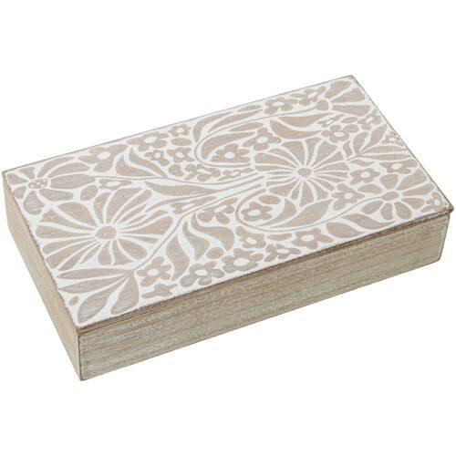 CAJA MADERA NATURAL/BLANCO