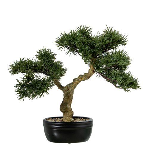 BONSAI ARTIFICIAL PINO 34CM PEPE+PVC C/MACETA CERÁMICA