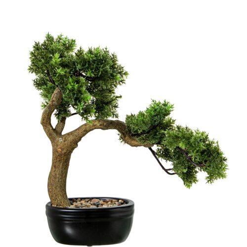 BONSAI ARTIFICIAL CIPRÉS 35CM+PVC C/MACETA CERÁMICA