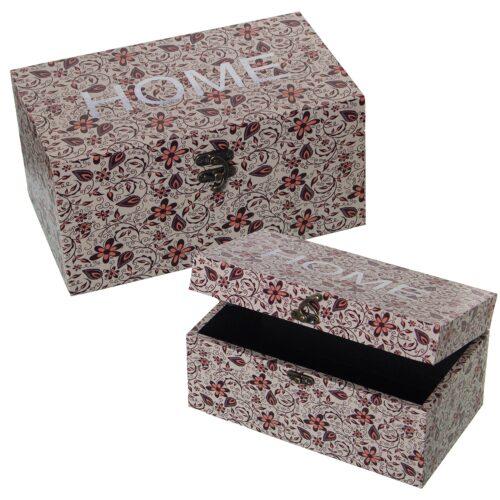 SET 2 CAJAS DECORADAS MADERA DORES
