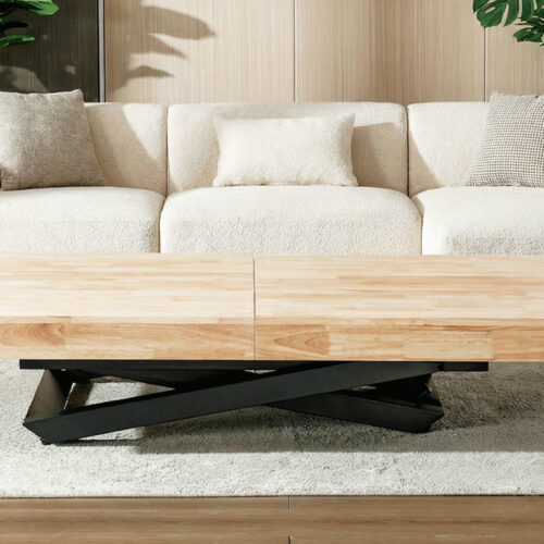 MESA ELEVABLE Y EXTENSIBLE TROYA 160 - 200 - 240 x 90 CM NORDISH / NEGRO