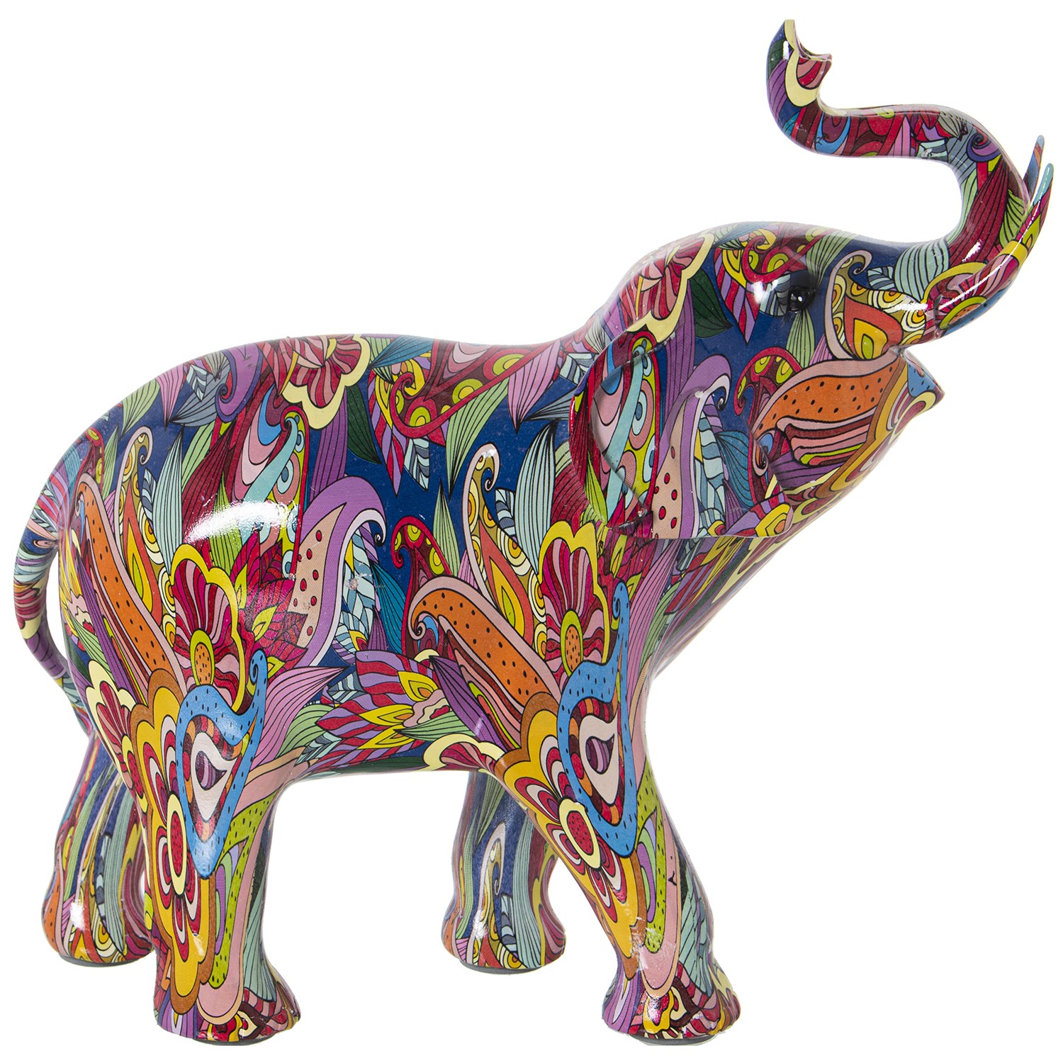 FIGURA ELEFANTE RESINA GRAFITI CHORROS DE PINTURA
