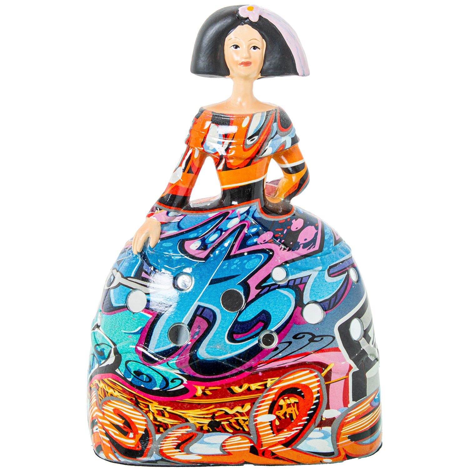 FIGURA MENINA 21CM RESINA GRAFULTICOLOR