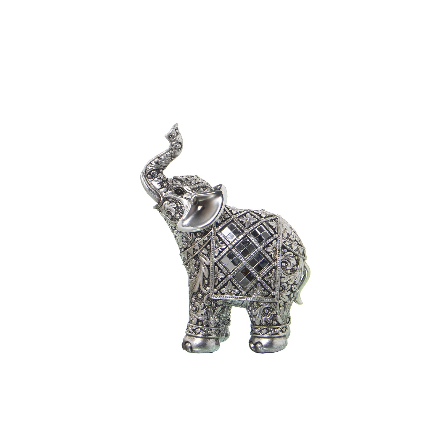 FIGURA RESINA ELEFANTE PLATEADPEJOS