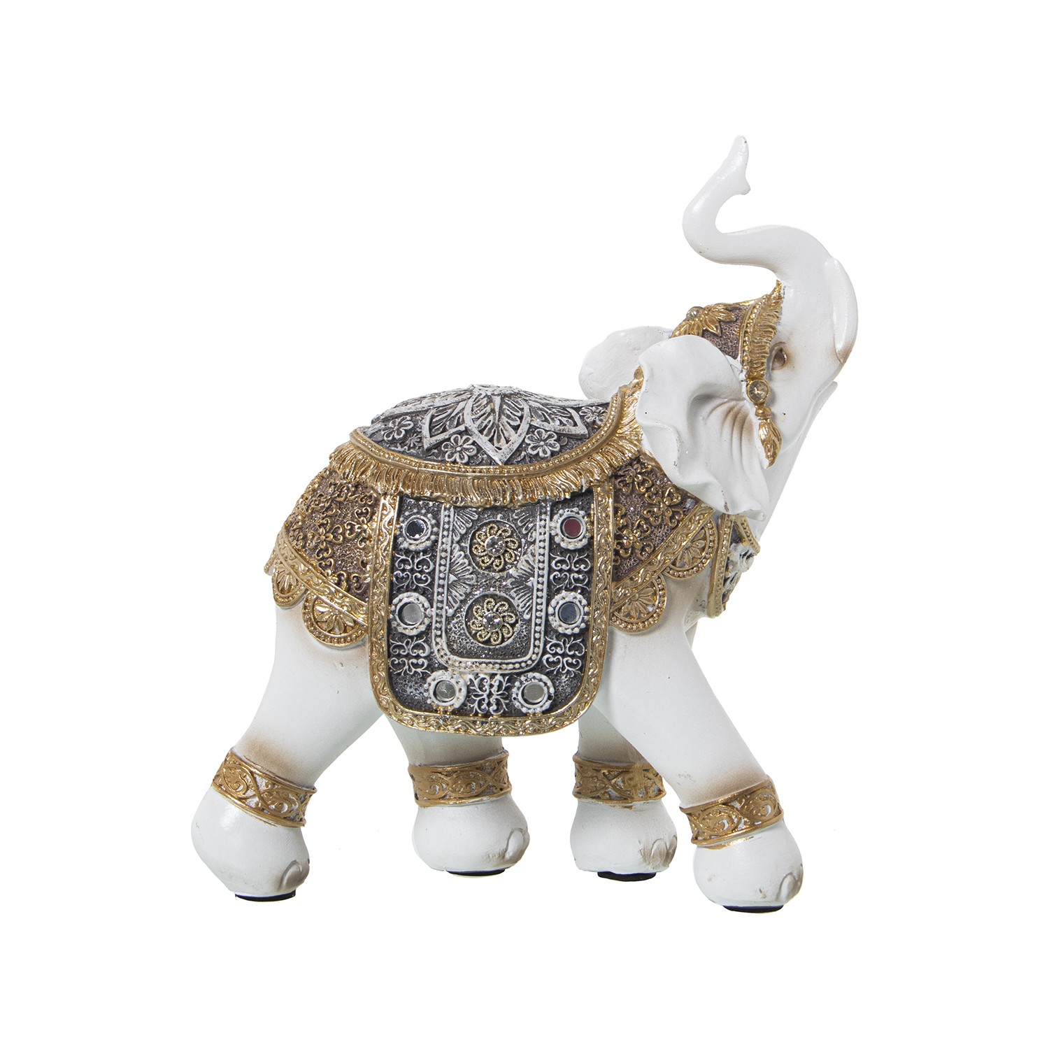 FIGURA RESINA ELEFANTE BLANCO/ DECAPÉ