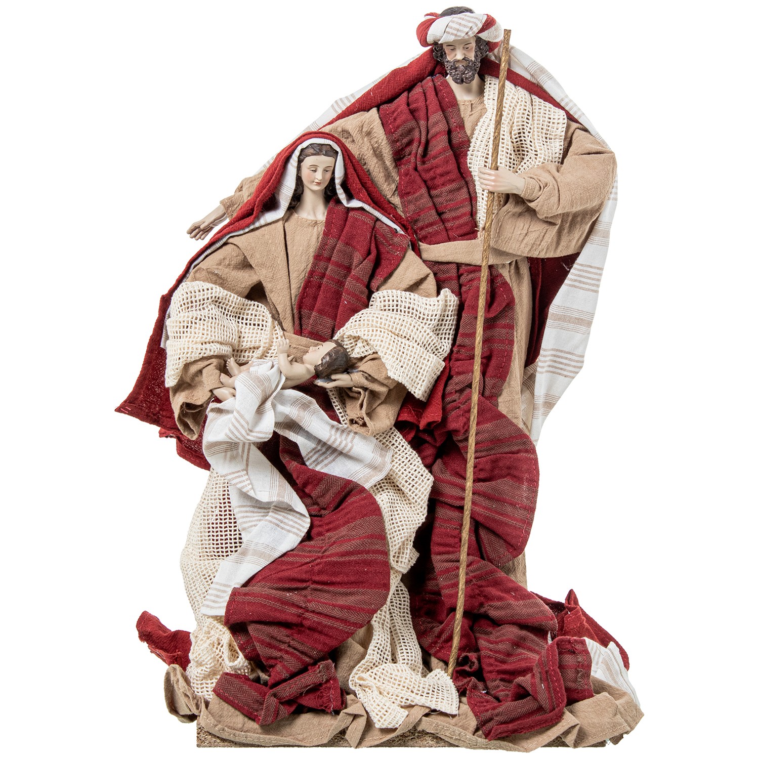 FIGURA RESINA/TELA SAGRADA FAMILIA 43CM