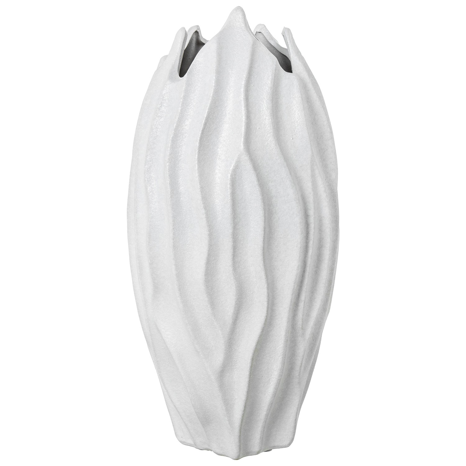 JARRÓN CERÁMICA 39CM BLANCO