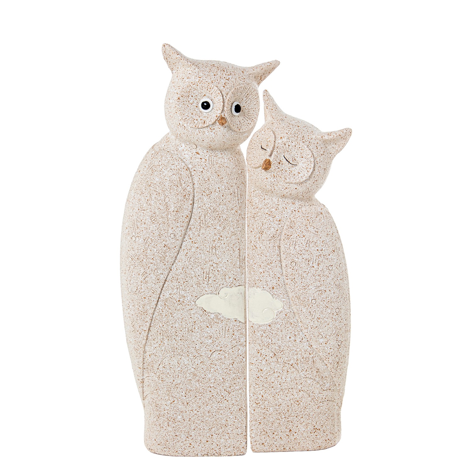 SET 2 FIGURAS RESINA GATOS BEI BEIGE ARENA