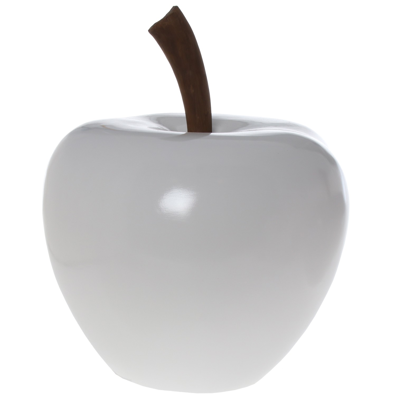 FIGURA MANZANA CERÁMICA BLANCO