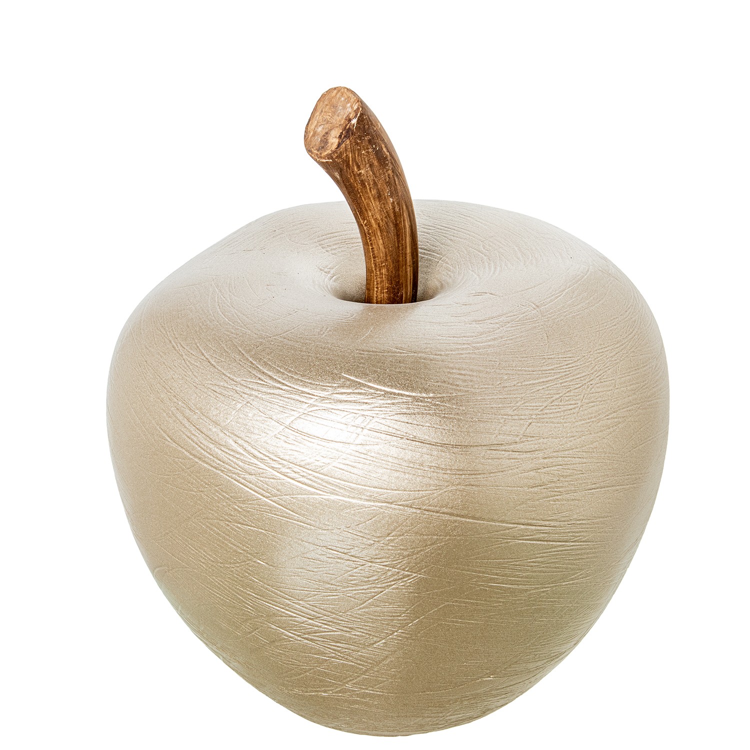 FIGURA MANZANA CERÁMICA 30X40CM PLATA-CHAMPÁN