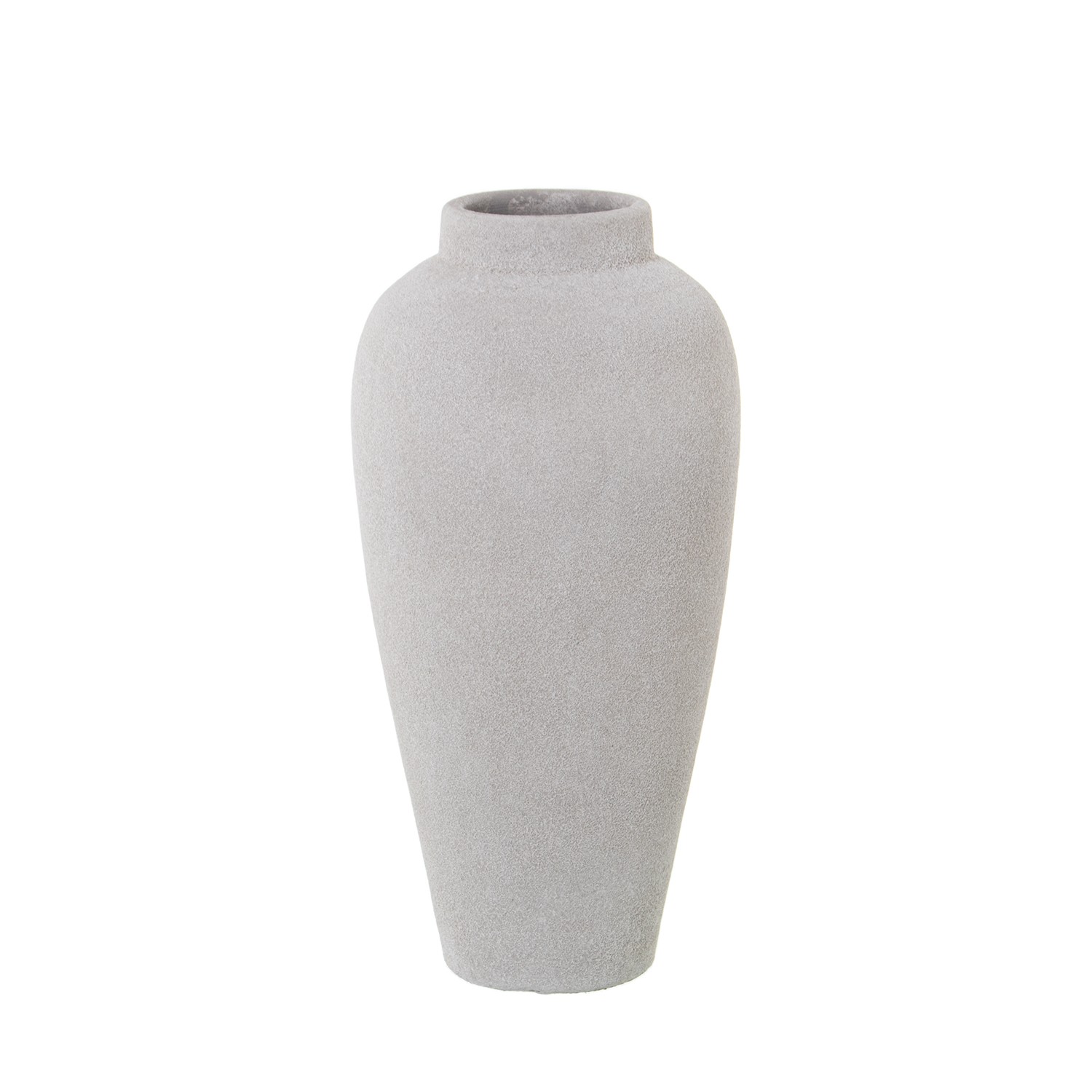JARRON CERAMICA 35CM BLANCO ARDO