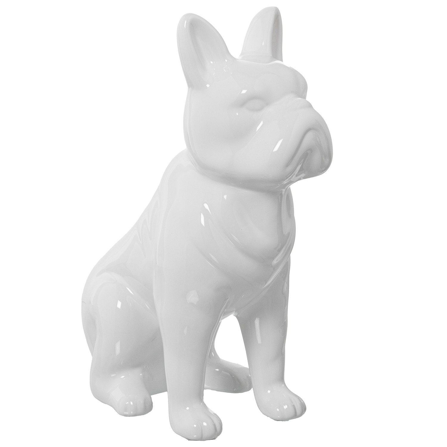 FIGURA PERRO CERÁMICA BLANCO BILLO