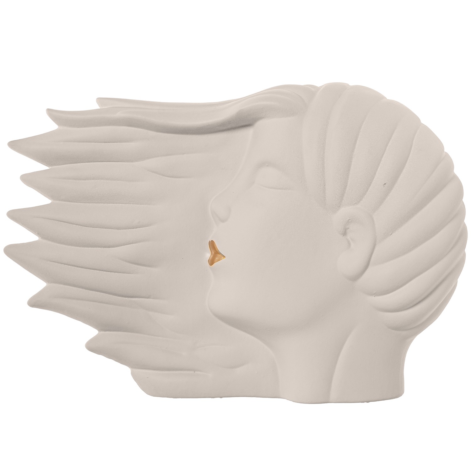 FIGURA CERÁMICA ROSTRO PERFILCREMA
