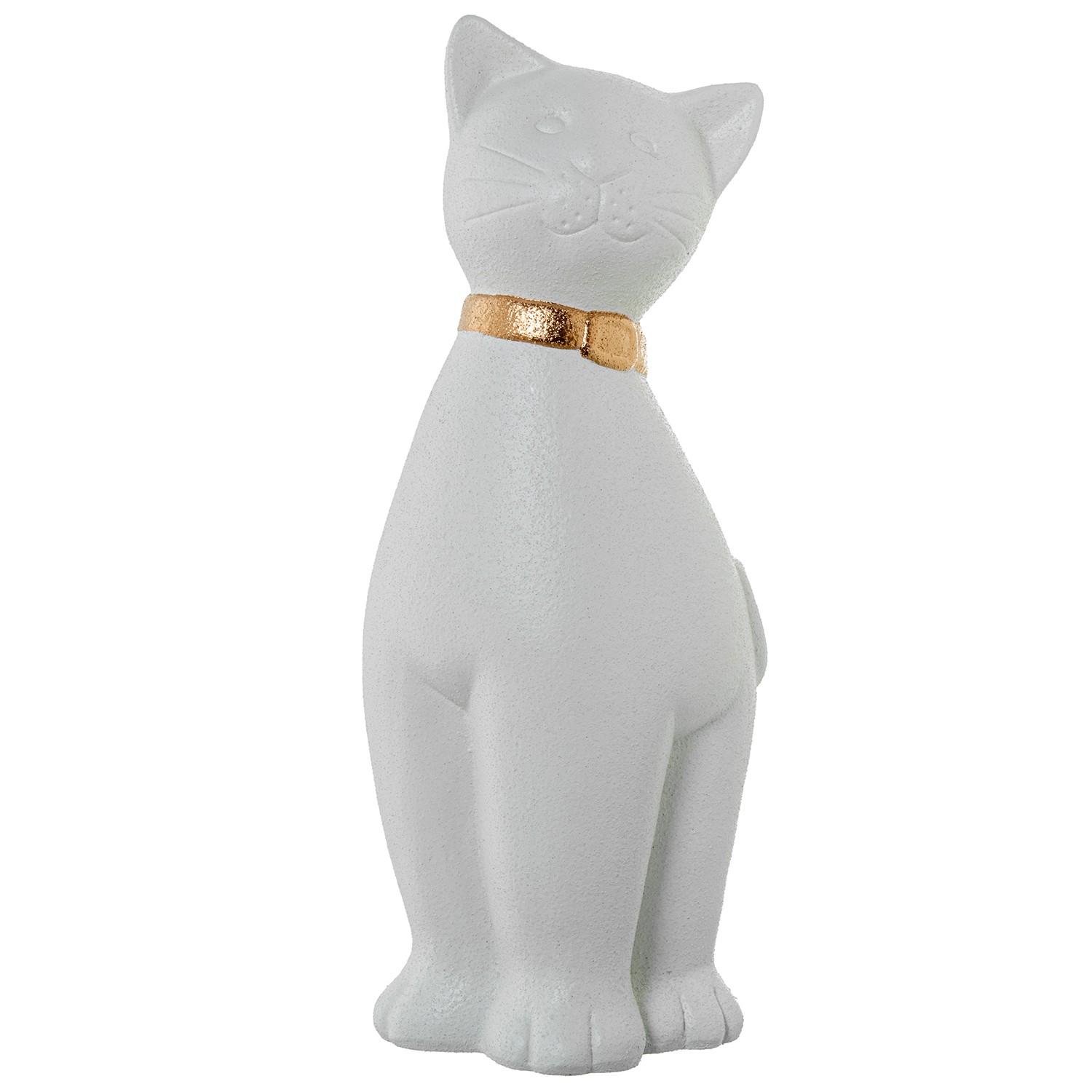 FIGURA CERÁMICA GATO 51CM BLANSTRO C/ASAS DORADAS