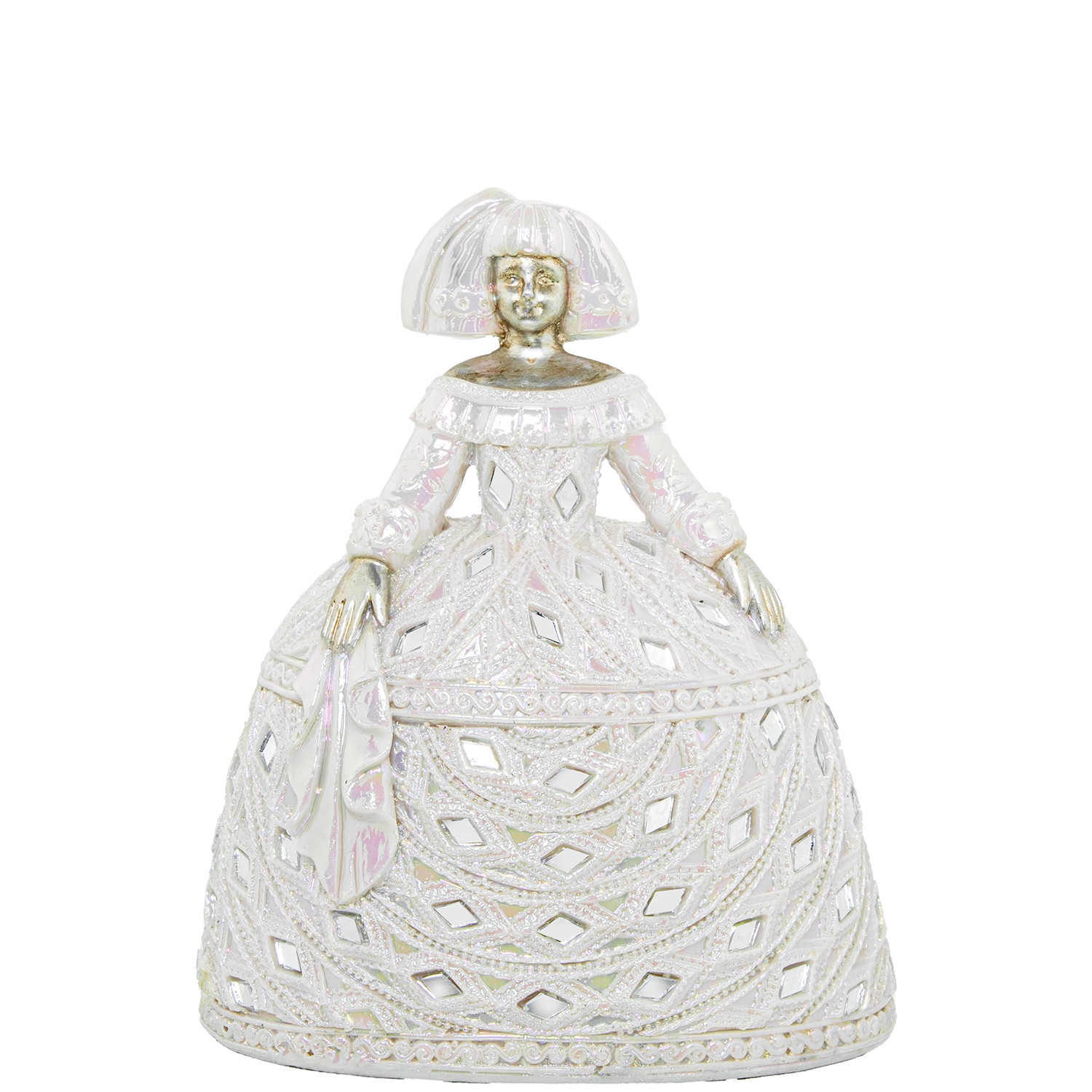 FIGURA MENINA 18CM RESINA BLAN
